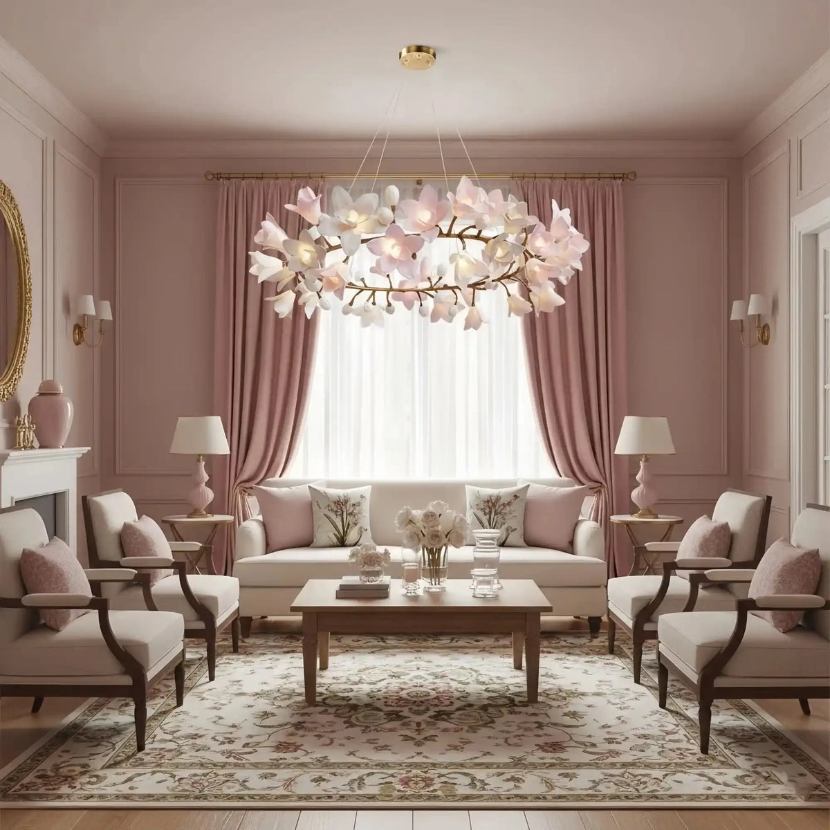 Circular Blossom Chandelier - Dia 48″(120cm) x H 20″(50cm)casivra