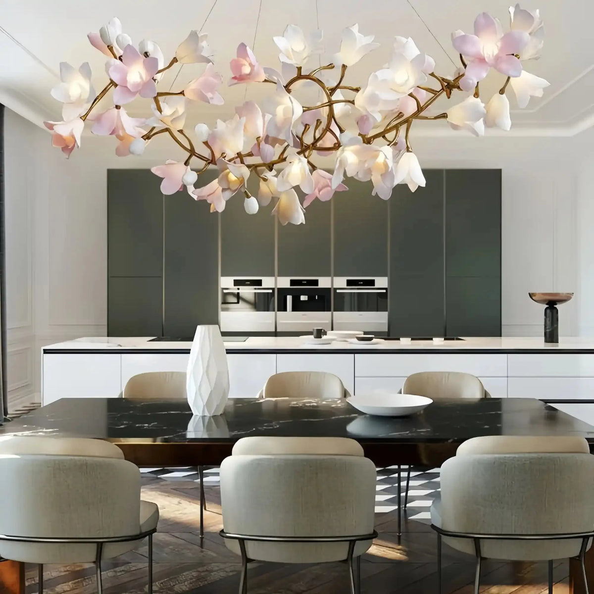 Circular Blossom Chandelier - L 59.1″(150cm) x W 17.7″(45cm) x H 17.7″(45cm)casivra