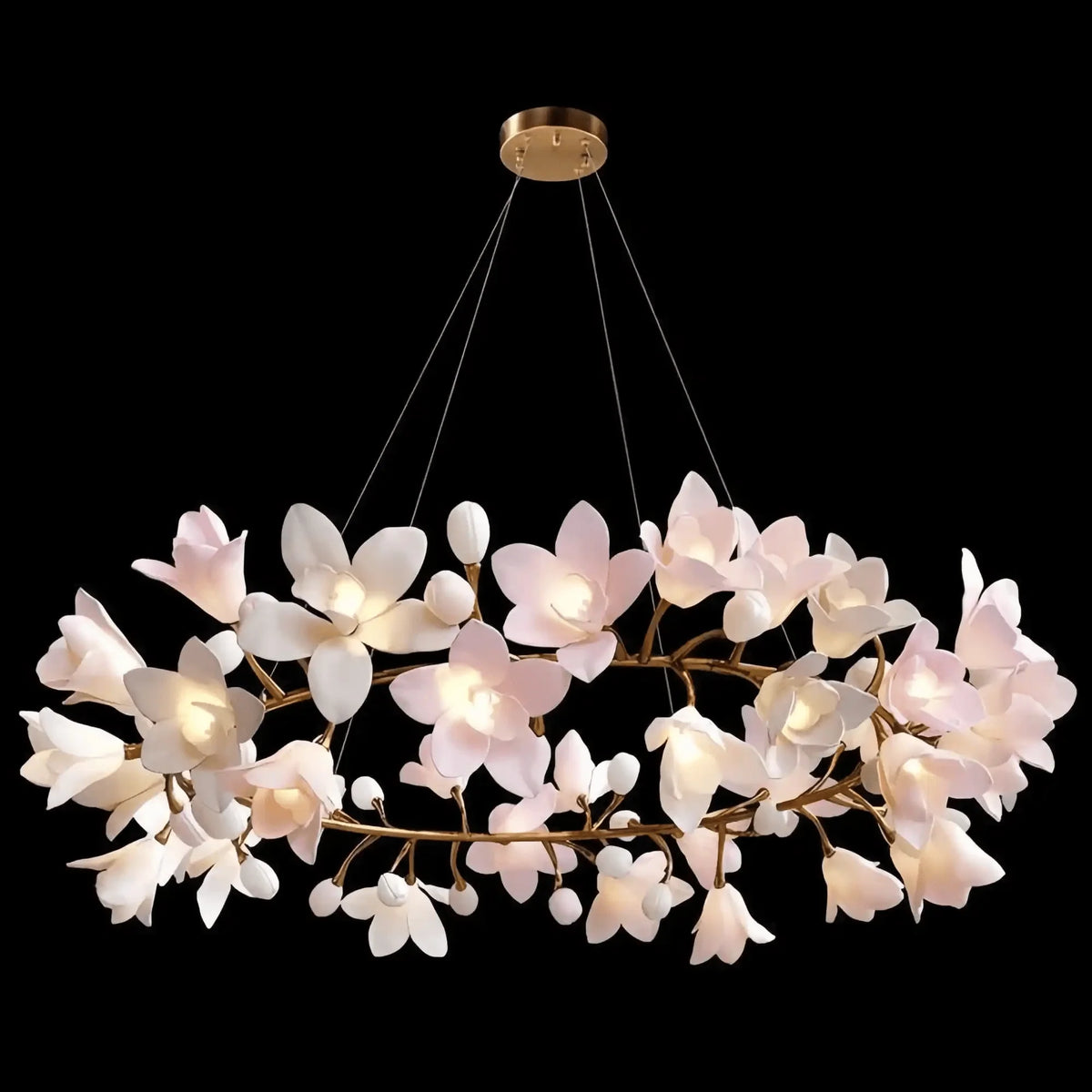 Circular Blossom Chandelier - Dia 31.5″(80cm) x H 15.7″(40cm)casivra
