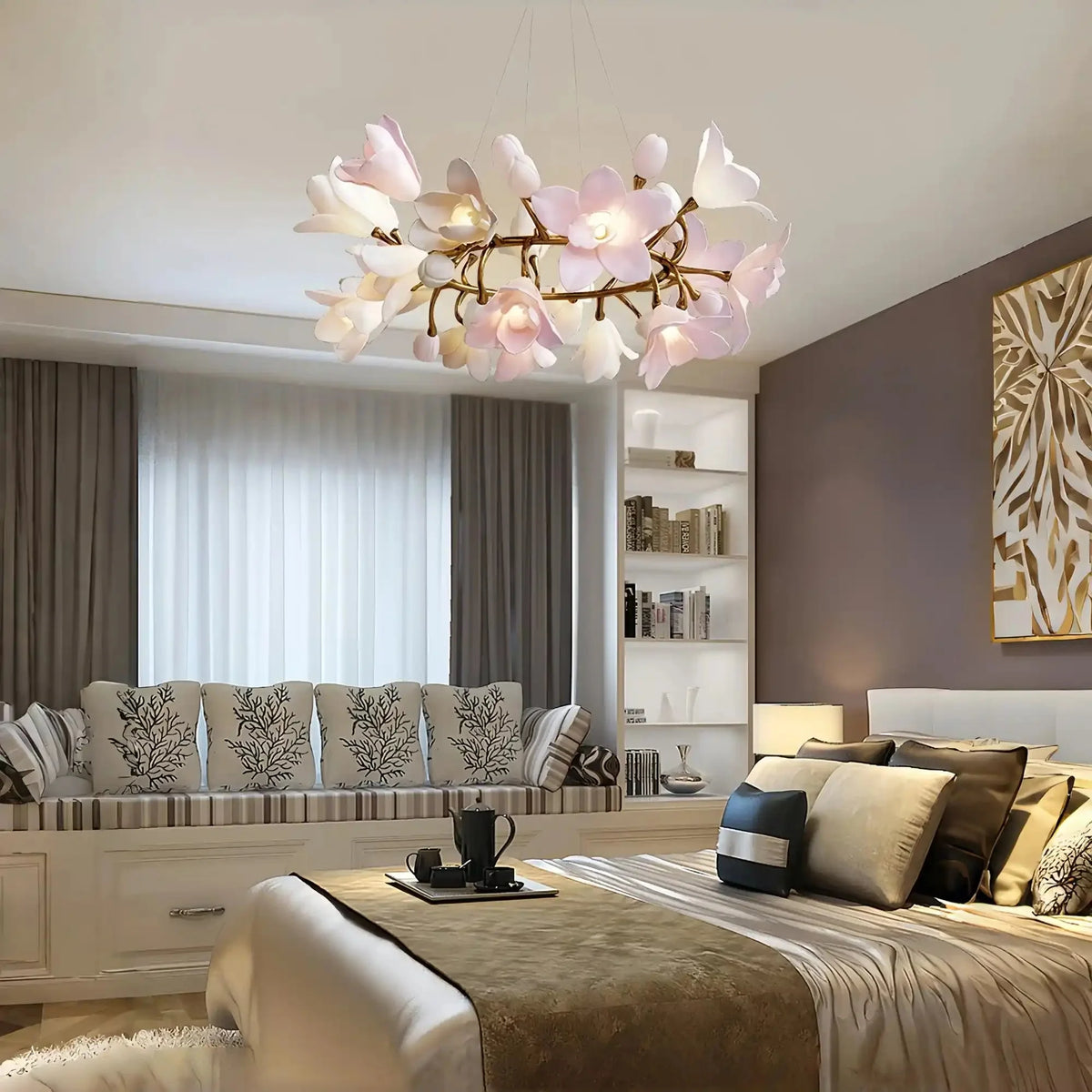 Circular Blossom Chandelier - Dia 23.6″(60cm) x H 15.7″(40cm)casivra