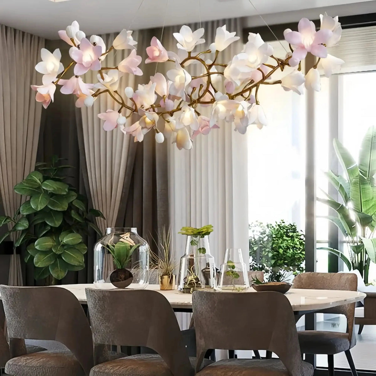Circular Blossom Chandelier - L 47.2″(120cm) x W 15.7″(40cm) x H 17.7″ (45cm)casivra