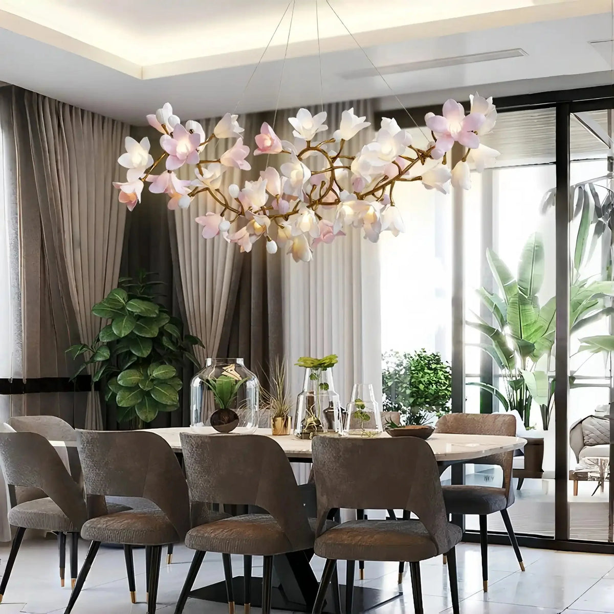 Circular Blossom Chandelier - L 70.9″(180cm) x W 19.7″(50cm) x H 19.7″(50cm)casivra