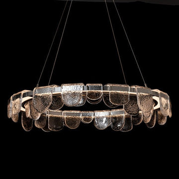 Circular Glass Chandelier - Blackcasivra