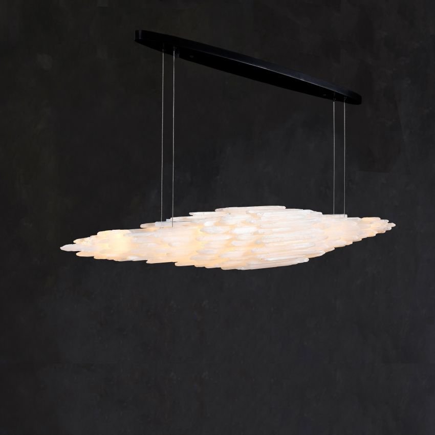 Claire Selenite Collection Pendant - Black71″casivra