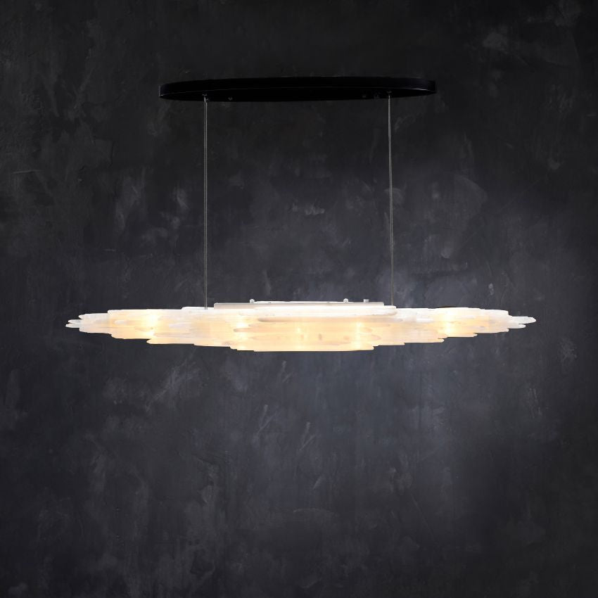 Claire Selenite Collection Pendant - Black47″casivra