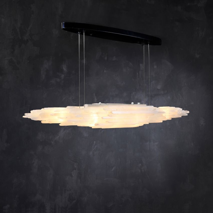 Claire Selenite Collection Pendant - Black59″casivra