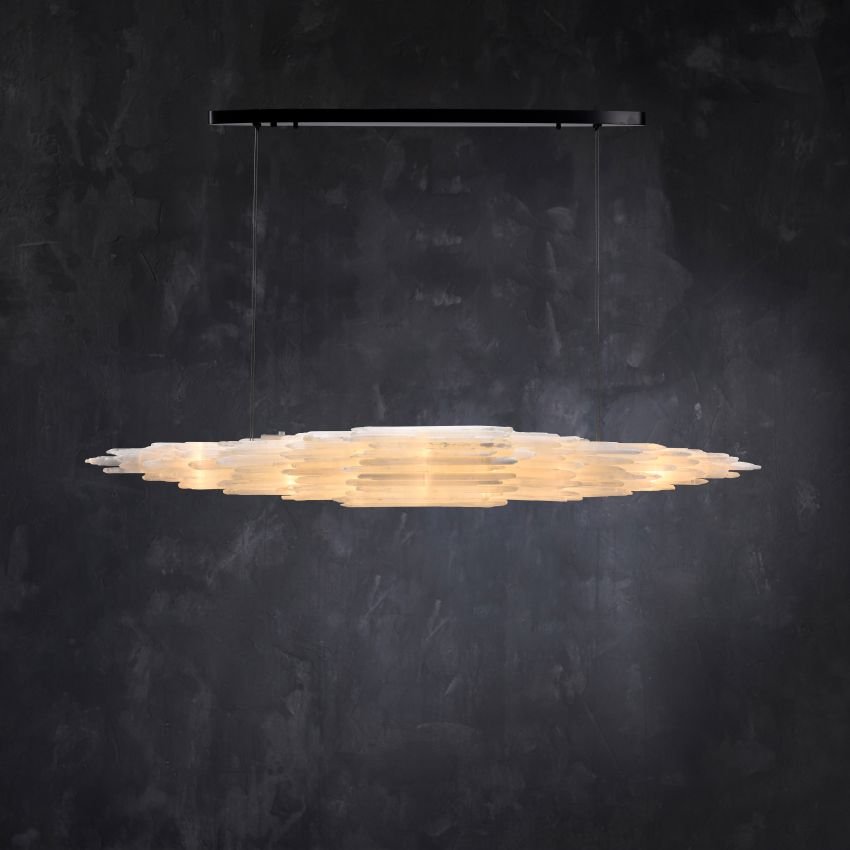 Claire Selenite Collection Pendant - Black59″casivra