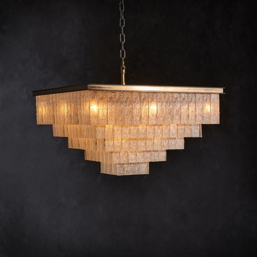 Claire Square Chandelier-Chandeliers-casivra-casivra