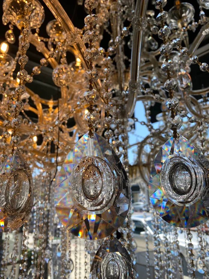 Classic Modern Multi-layers Crystal Chandelier for Staircase/Foyer/Villa - D39.4"*H59.1"Warm LightBrasscasivra