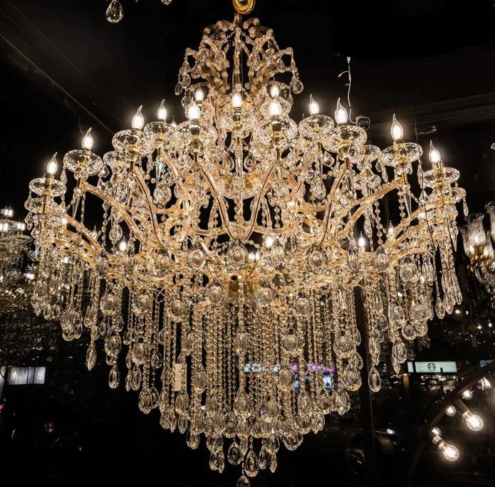 Classic Modern Multi-layers Crystal Chandelier for Staircase/Foyer/Villa - D39.4"*H59.1"Warm LightBrasscasivra