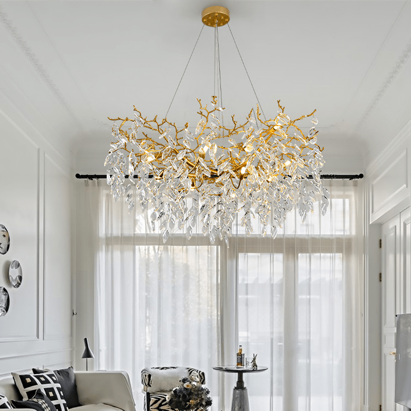 Cleo Branch Crystal Chandelier Light - 39.37" diamcasivra