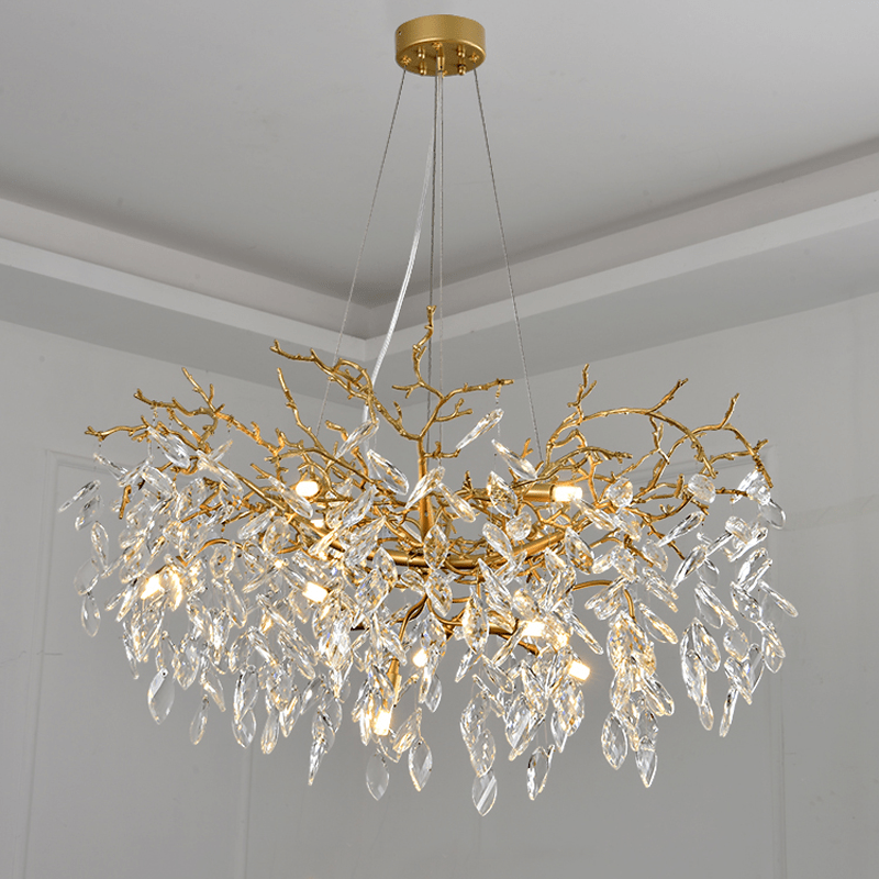 Cleo Branch Crystal Chandelier Light - 33.46" diamcasivra