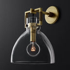 Machinist Glass Cloche Wall Sconce