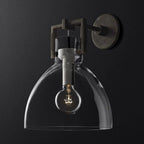 Machinist Glass Cloche Wall Sconce