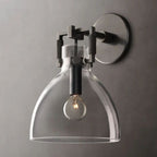 Machinist Glass Cloche Wall Sconce