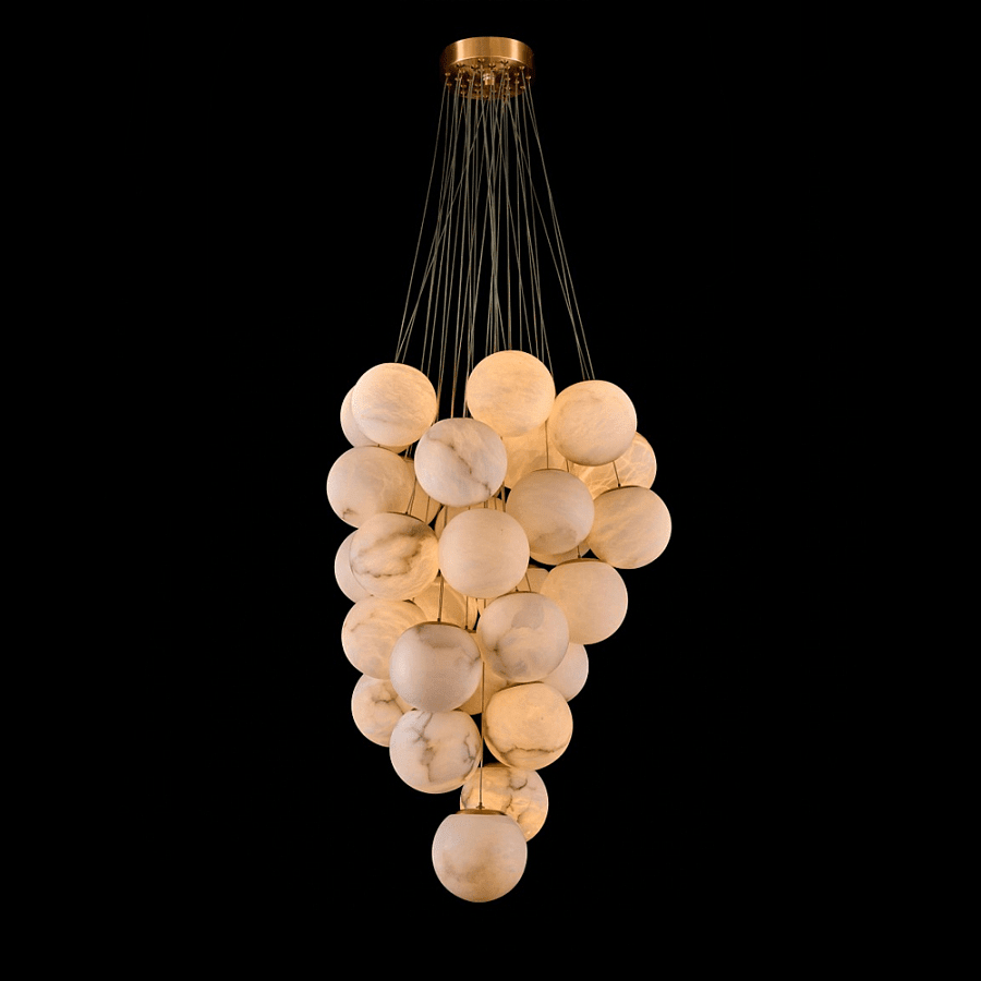 Cluster Alabaster Globe Chandelier-Chandelier-casivra-casivra