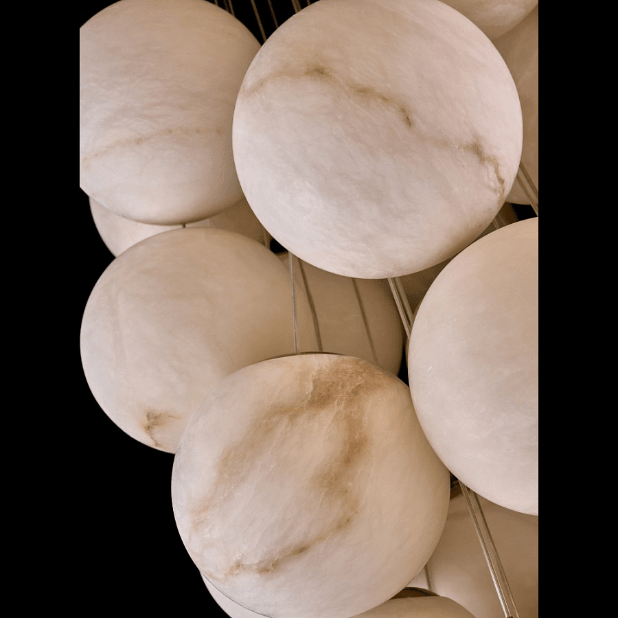 Cluster Alabaster Globe Chandelier-Chandelier-casivra-casivra