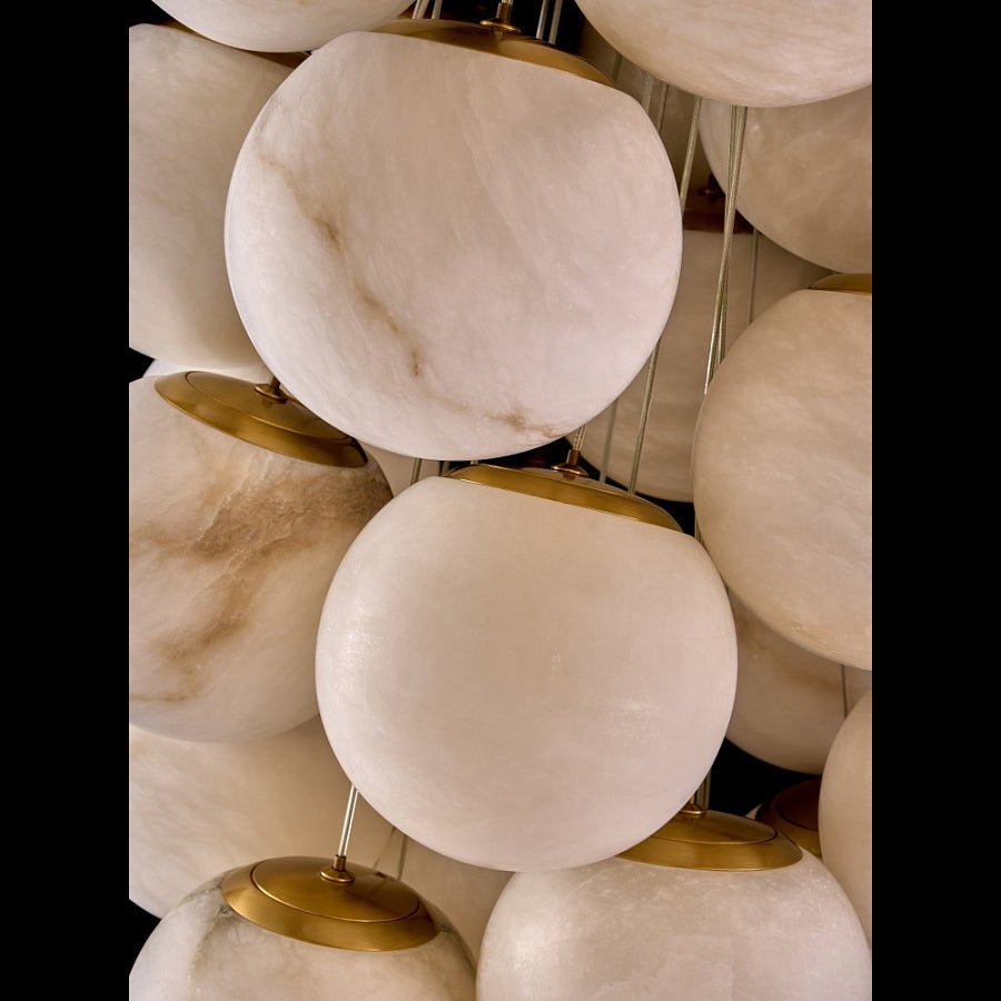 Cluster Alabaster Globe Chandelier-Chandelier-casivra-casivra