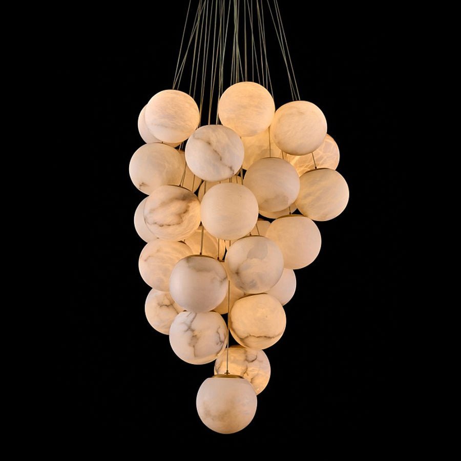 Cluster Alabaster Globe Chandelier-Chandelier-casivra-casivra