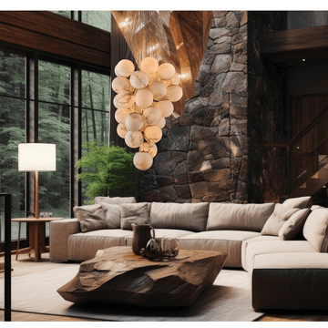 Cluster Alabaster Globe Chandelier-Chandelier-casivra-casivra