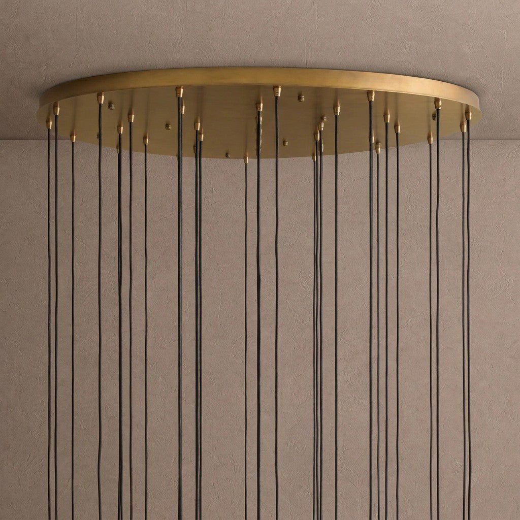 Colleena Fluted Glass Round Chandelier - 48"casivra