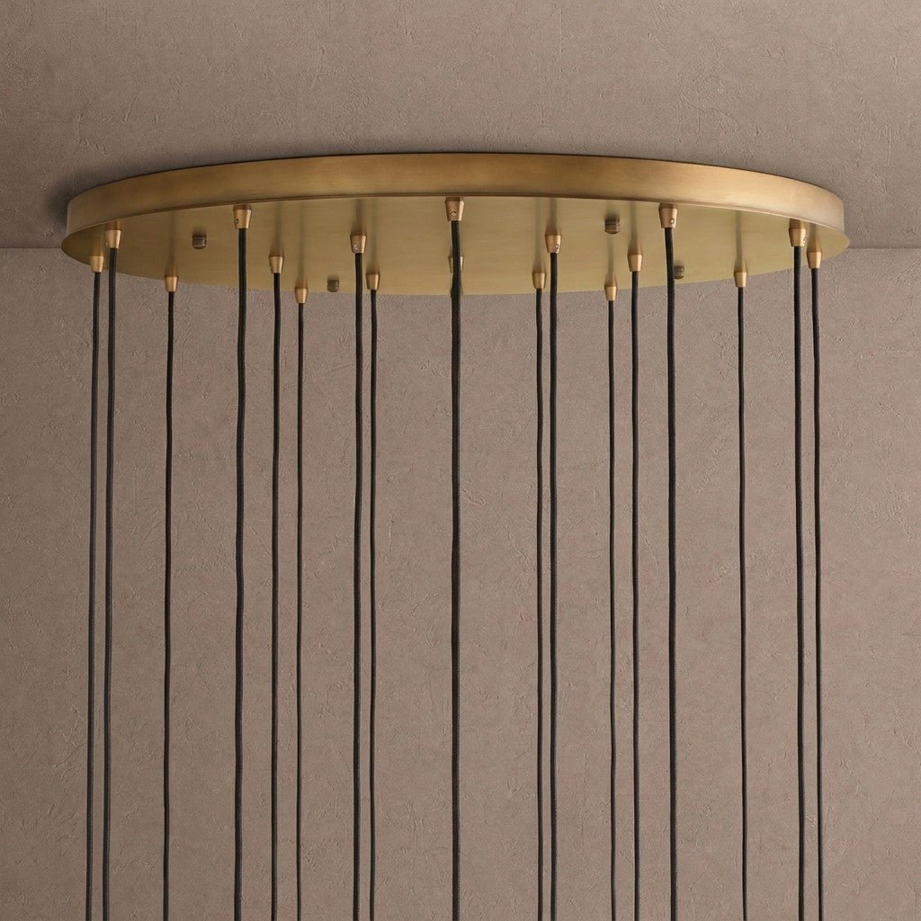 Colleena Fluted Glass Round Chandelier - 48"casivra