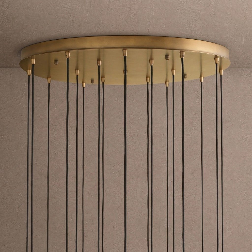 Colleena Hammered Glass Round Chandelier - 48"casivra