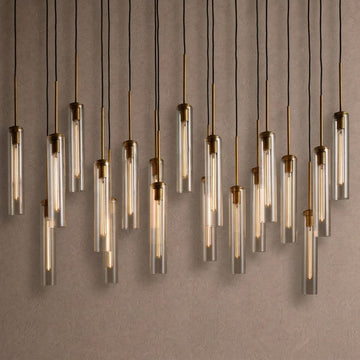 Colleena Linear Fluted Glass Chandelier - casivra