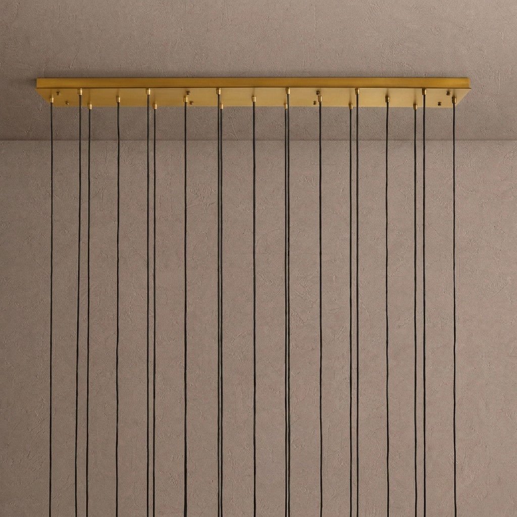 Colleena Linear Fluted Glass Chandelier - casivra