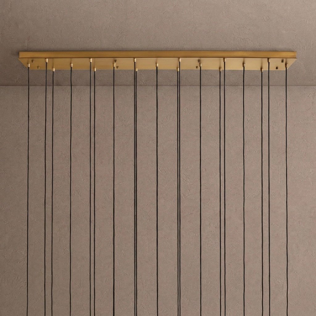 Colleena Linear Hammered Glass Chandelier - casivra