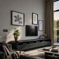 Modern Floating TV Console With Rounded Design For Living Room