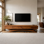 Modern TV Cabinet Curved Based Design For Living Room Furniture
