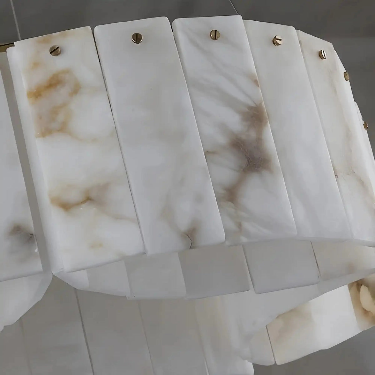 Contemporary Alabaster Flush Mount Ceiling Lamp - 33.46" D x 8.86" Hcasivra