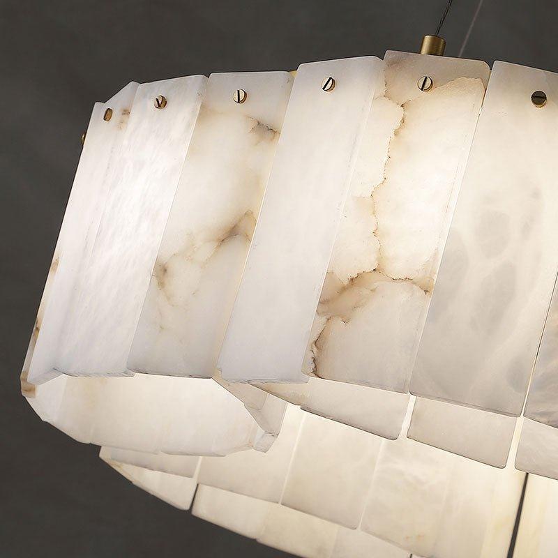 Contemporary Alabaster Flush Mount Ceiling Lamp - 21.65" D x 8.86" Hcasivra