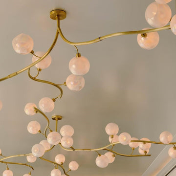 Contemporary Hand - blown Glass Globes Branch Chandelier for Dining Room Living Room and Kitchen Island - L140"*W60"*H32"Warm Lightcasivra
