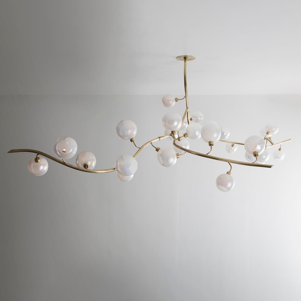 Contemporary Hand - blown Glass Globes Branch Chandelier for Dining Room Living Room and Kitchen Island - L140"*W60"*H32"Warm Lightcasivra