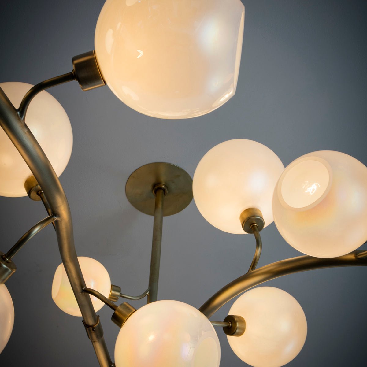 Contemporary Hand - blown Glass Globes Branch Chandelier for Dining Room Living Room and Kitchen Island - L140"*W60"*H32"Warm Lightcasivra