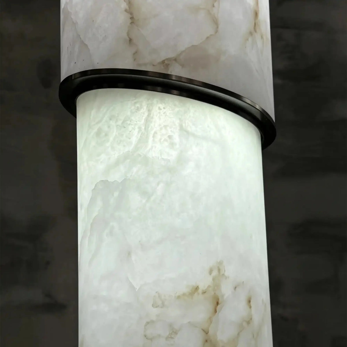 Contemporary Layered Oval Alabaster Column Pendant - 5 Layers/D13"*H55.91"(D33cm*H142cm)Warm Light 3000Kcasivra