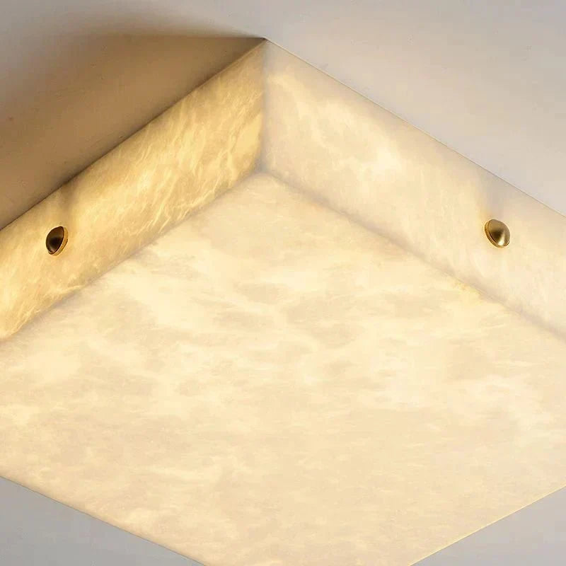 Coral Modern Alabaster Flushmount, Designer Ceiling Light Fixtures - 15.75"Lcasivra