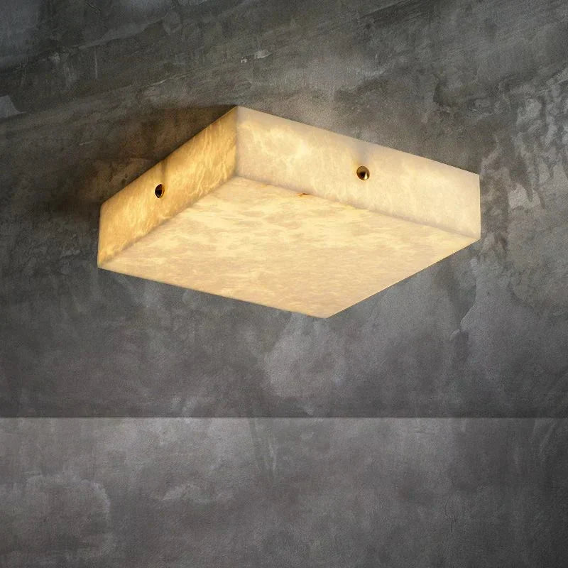 Coral Modern Alabaster Flushmount, Designer Ceiling Light Fixtures - 15.75"Lcasivra
