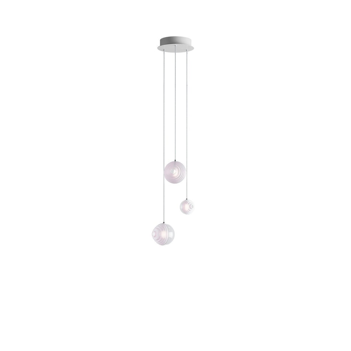 Cosmic Sphere Cascade Glass Chandelier - 3 - lights ∅ 11.8″ x H 59.1″Clearcasivra