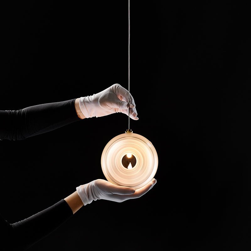 Cosmic Sphere Cascade Glass Chandelier - 3 - lights ∅ 11.8″ x H 59.1″Clearcasivra