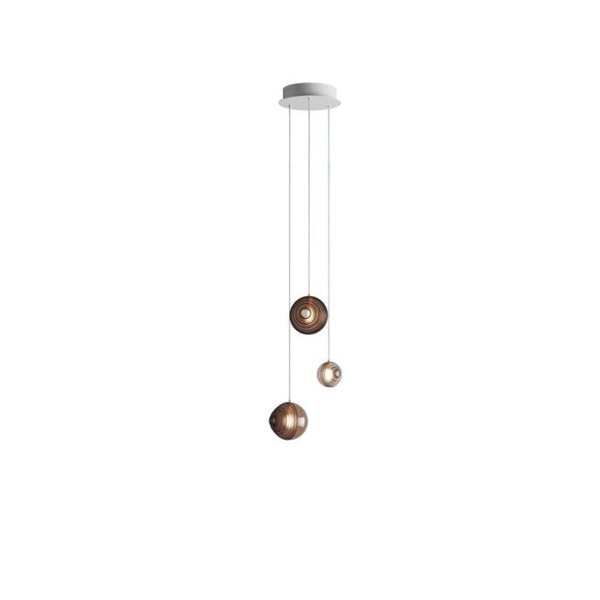 Cosmic Sphere Cascade Glass Chandelier - 3 - lights ∅ 11.8″ x H 59.1″Smoke greycasivra