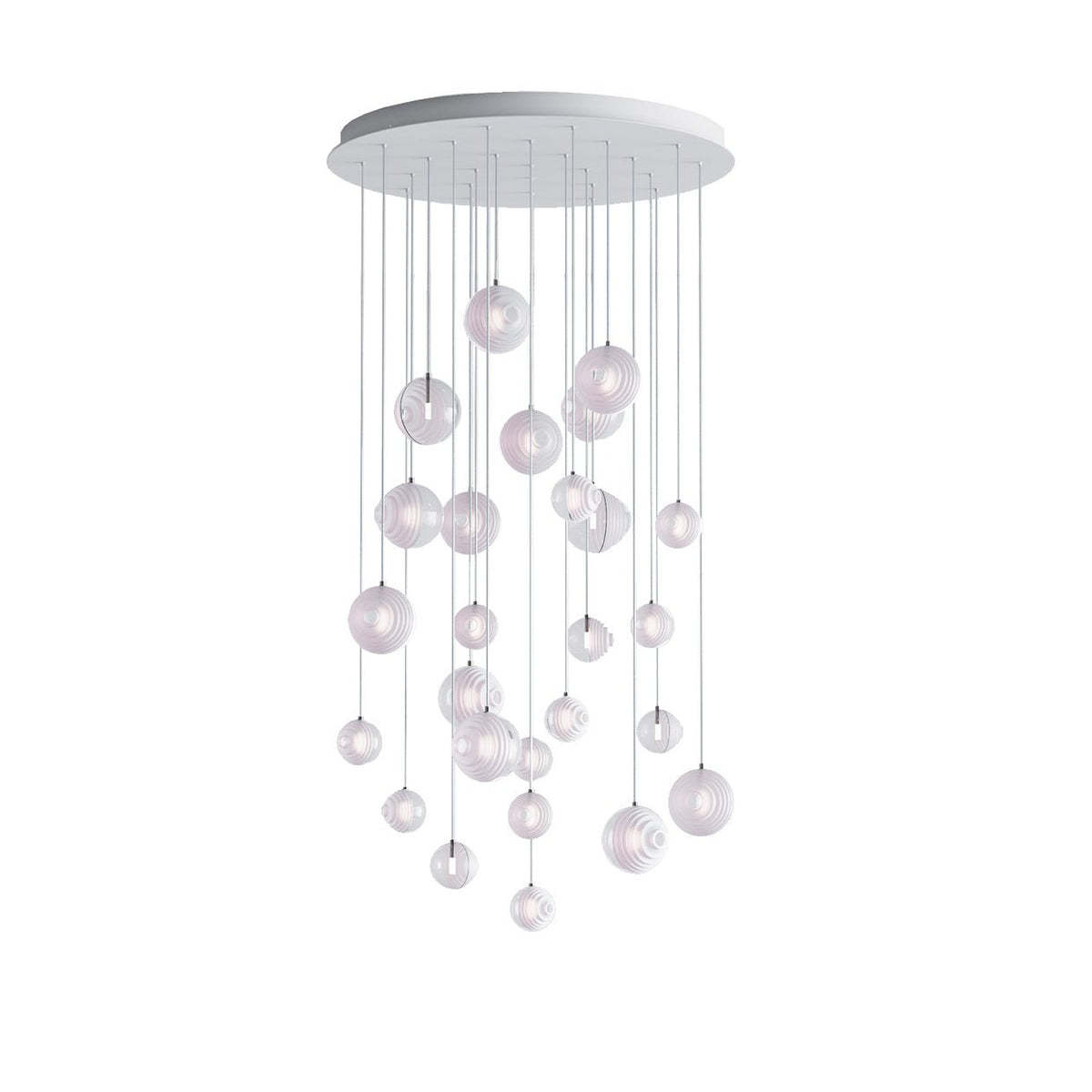 Cosmic Sphere Cascade Glass Chandelier - 26 - lights ∅ 39.4″ x H 78.7″Clearcasivra