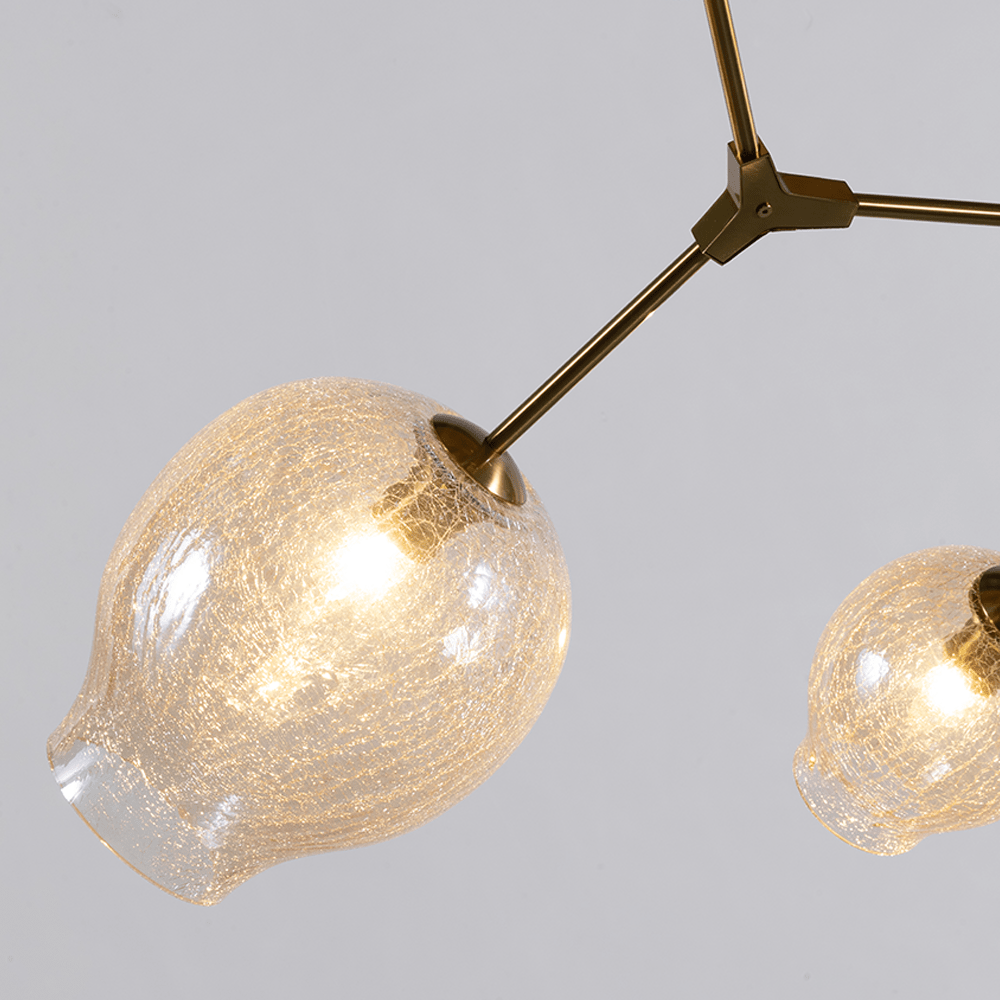 Covington Drop Globe Branching Bubble Chandelier 30'' - Clear GlassBrasscasivra