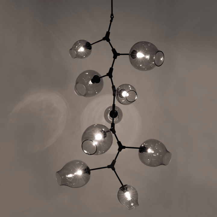 Covington Drop Globe Branching Bubble Chandelier 38'' - Smoke GlassBronzecasivra