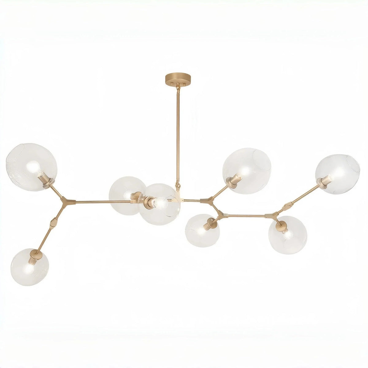 Covington Horizontal Globe Branching Bubble Chandelier - 8-LightNickelcasivra