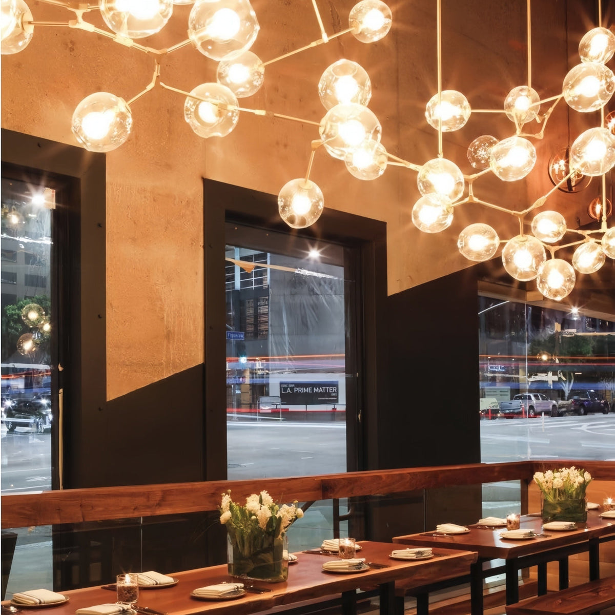 Covington Horizontal Globe Branching Bubble Chandelier - 8-LightNickelcasivra