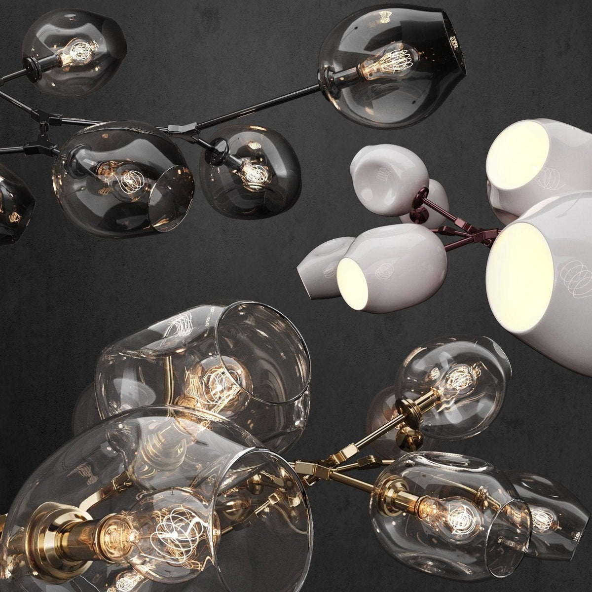 Covington Horizontal Globe Branching Bubble Chandelier - 5 - LightBrasscasivra