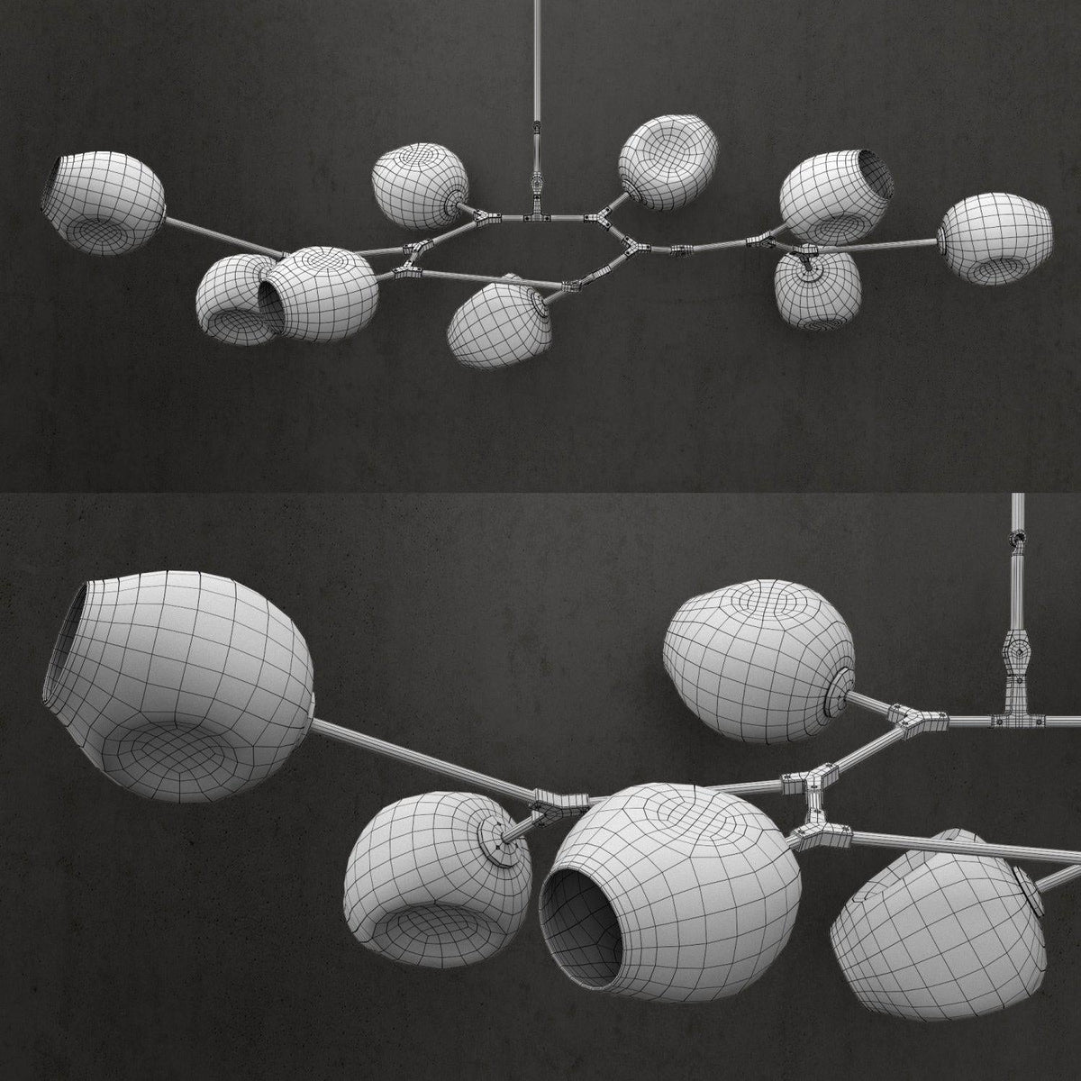 Covington Horizontal Globe Branching Bubble Chandelier - 5 - LightBrasscasivra